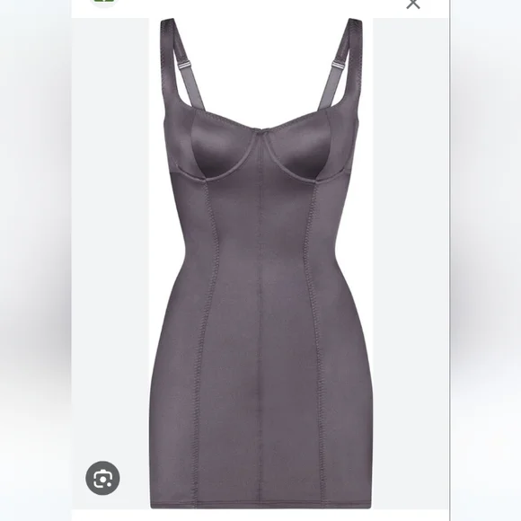 SKIMS Dresses Nwt Skims Stretch Satin Corset Stlye Dress Armor